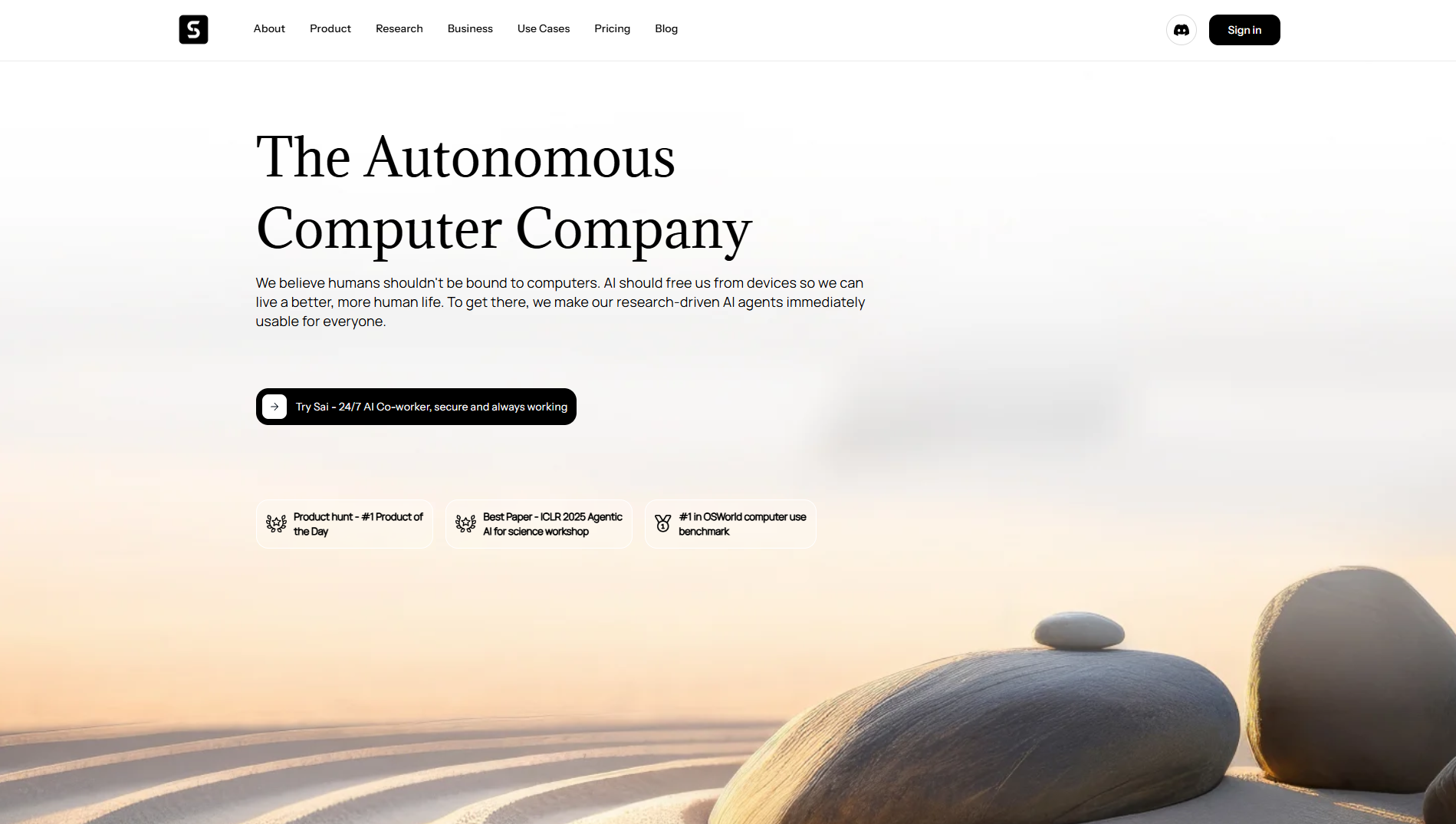 Sai by Simular Homepage