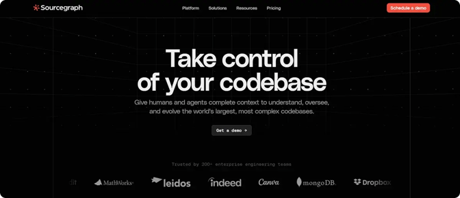 Sourcegraph homepage