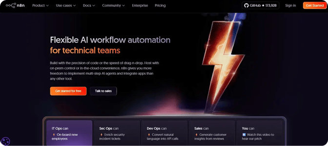 n8n homepage
