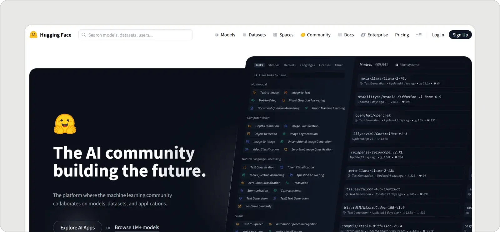 hugging-face-homepage