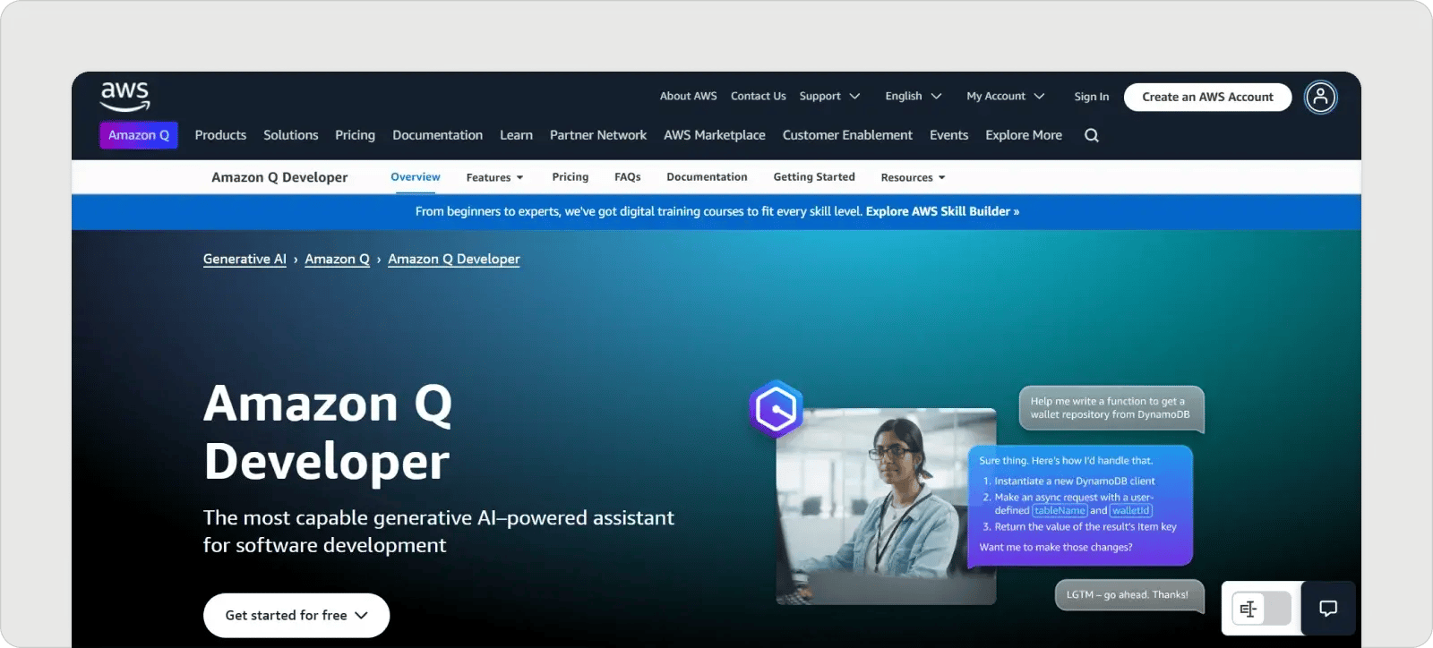 amazon-q-developer-homepage
