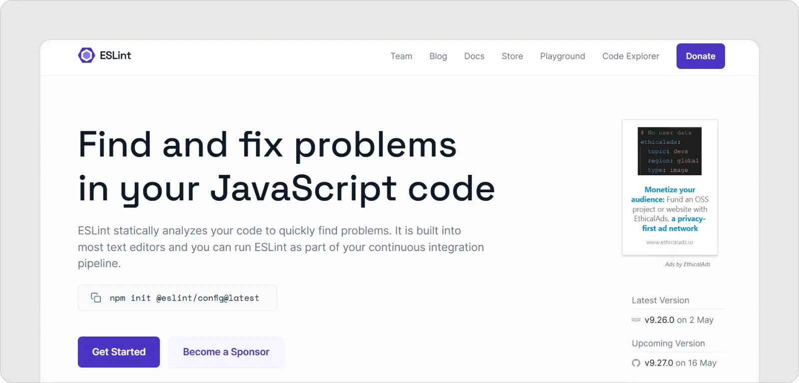 eslint-homepage