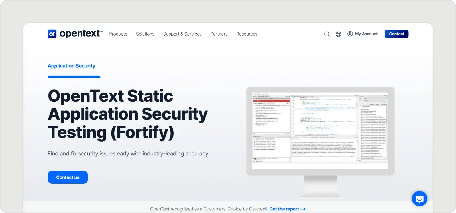 opentext-sast-homepage