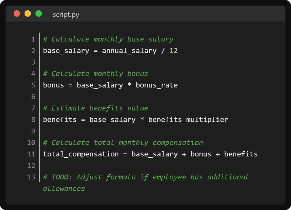 code-with-whitespace-and-comment-example