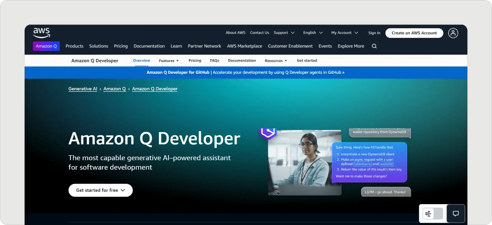 amazon-q-developer-homepage