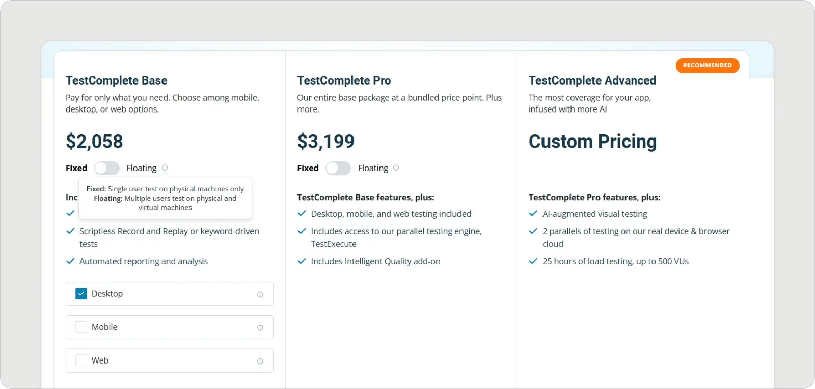 testcomplete-pricing