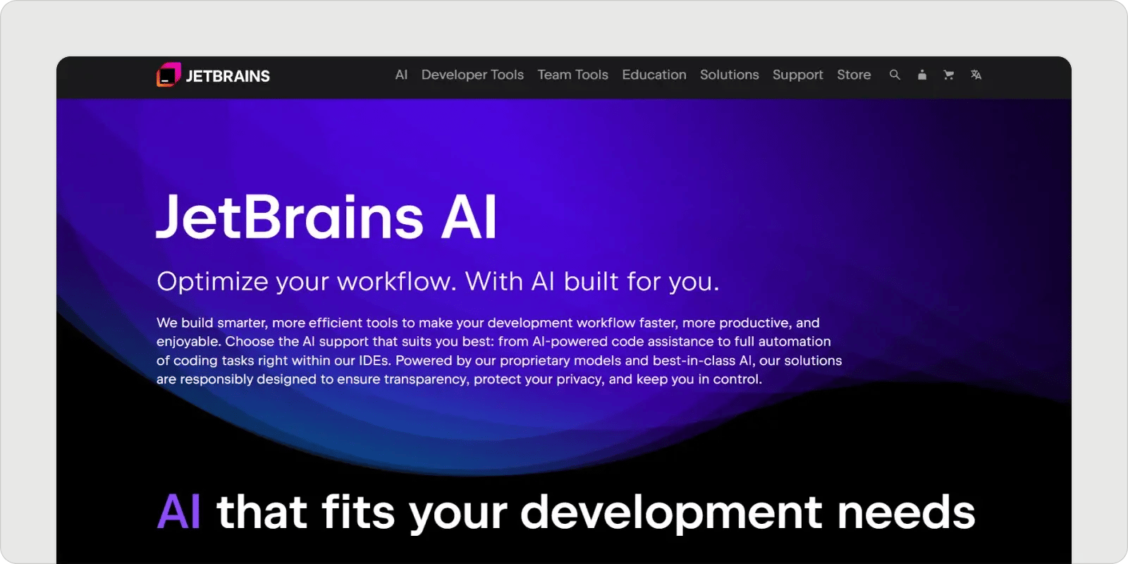 jetbrains-ai-homepage