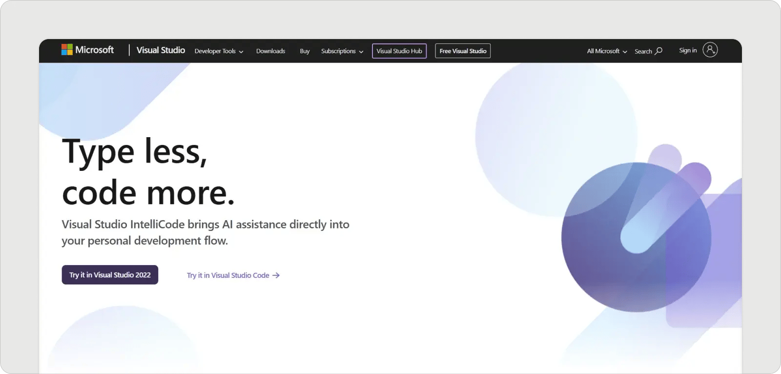 vs-intellicode-homepage