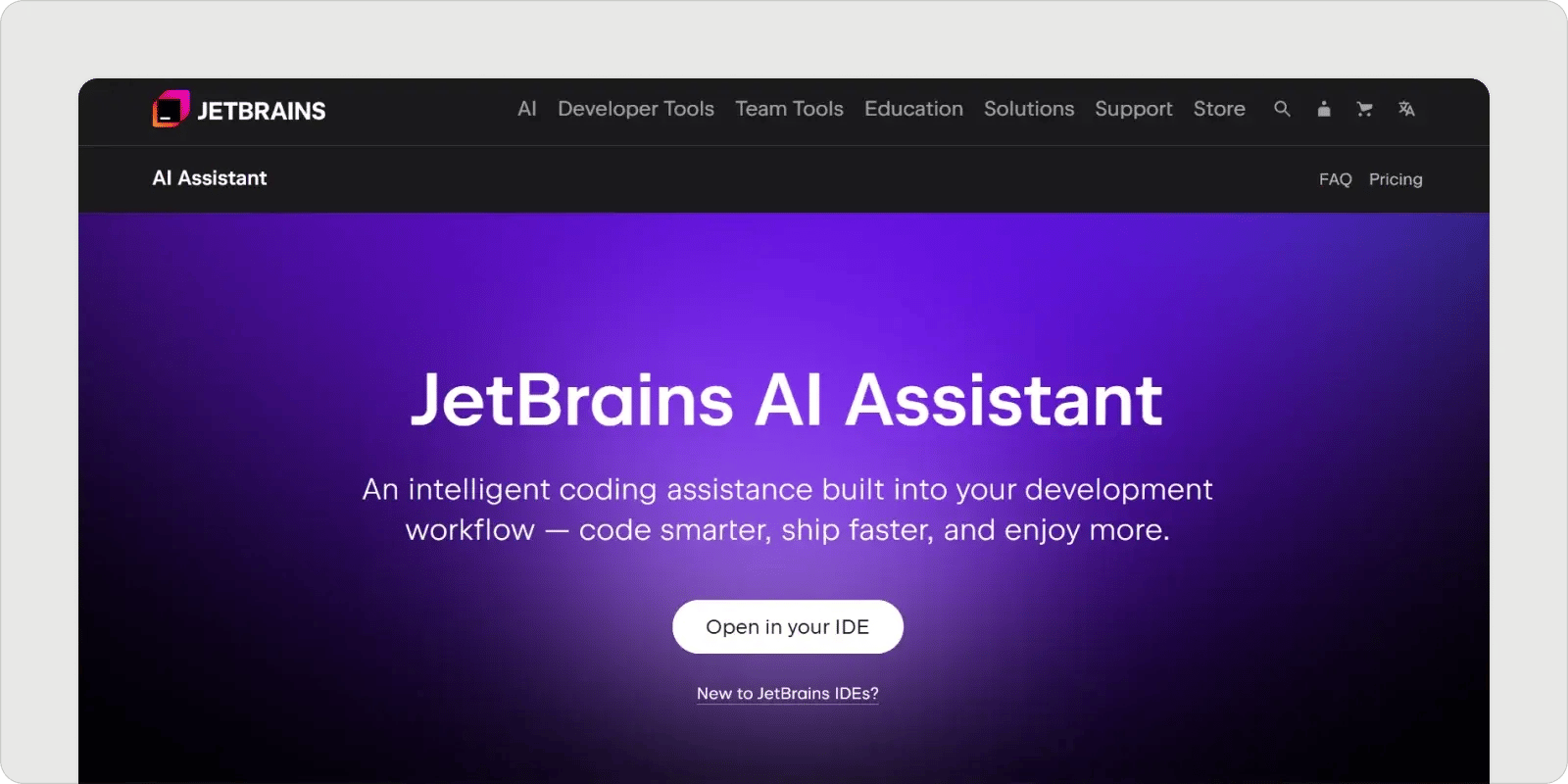 jetbrains-ai-assistant-homepage