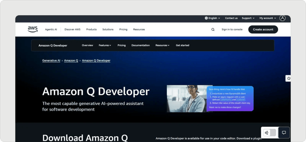 amazon-q-developer-homepage