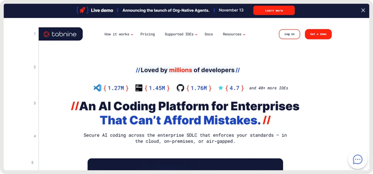 tabnine-homepage