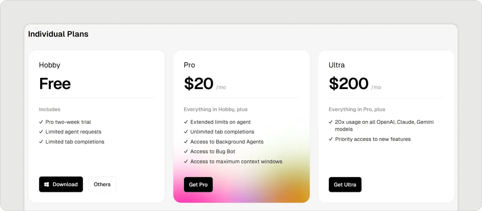 cursor-individuals-pricing