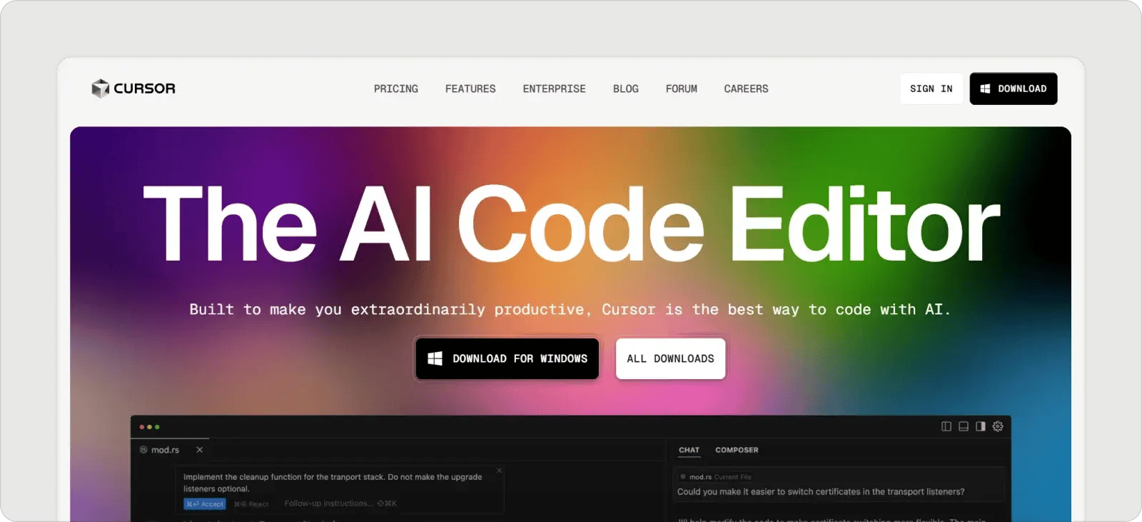 cursor-homepage