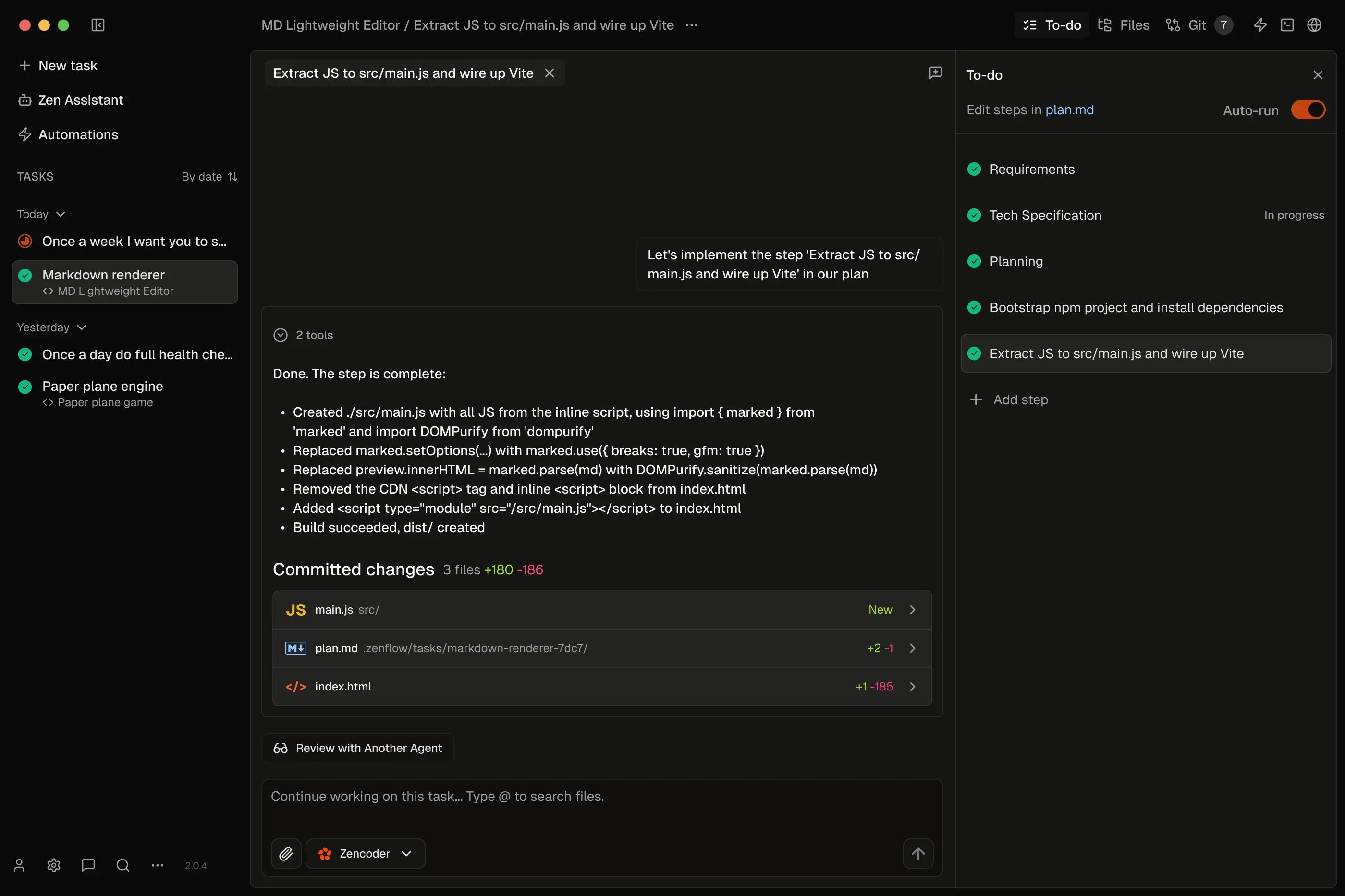 Zenflow 4.0 Step - 2