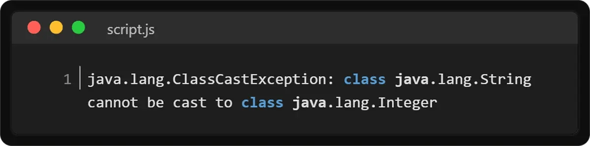 code-that-will-cause-classcastexception