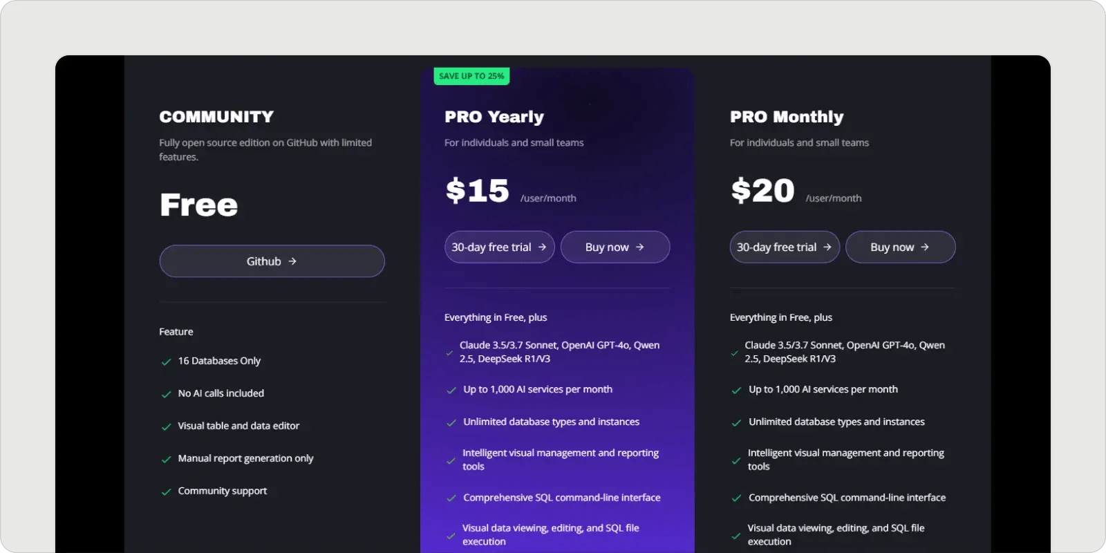 chat2db-pricing
