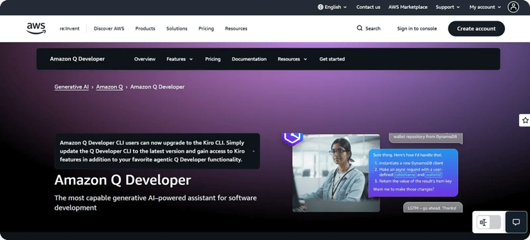 amazon-q-developer-homepage