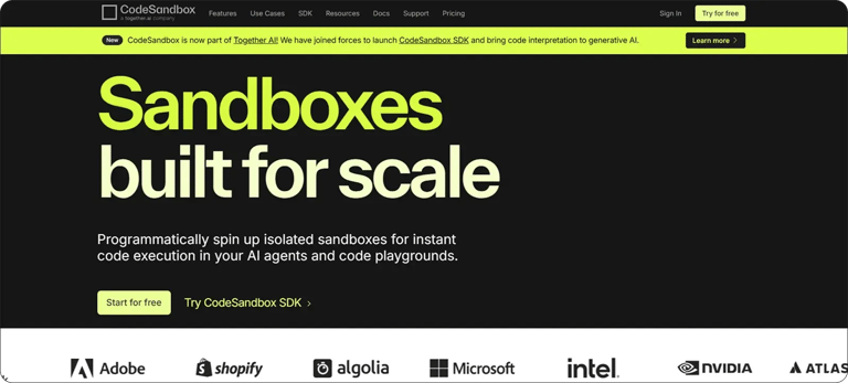 codesandbox-homepage