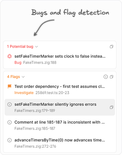 Bugs and flag detection example